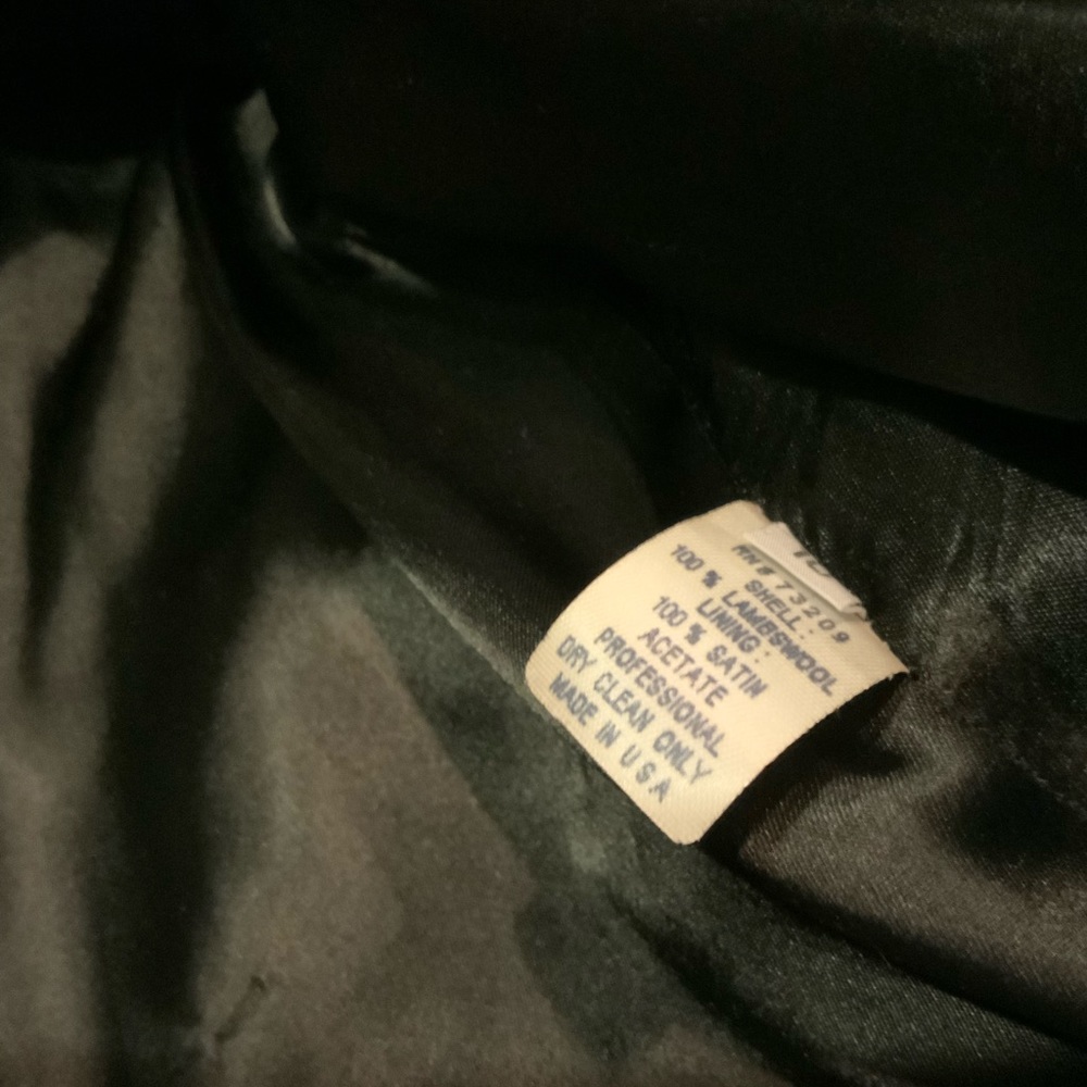 Marvin Richards Women Coat Lambswool Black Size 10 Faux Fur Collar Cuffs #EL14 - Picture 6 of 9